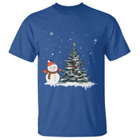 Christmas Snowman T Shirt Funny Snowmen With Christmas Tree - Wonder Print Shop