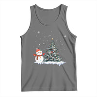 Christmas Snowman Tank Top Funny Snowmen With Christmas Tree - Wonder Print Shop