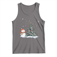 Christmas Snowman Tank Top Funny Snowmen With Christmas Tree - Wonder Print Shop
