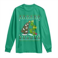 Christmas Snowman Squad Long Sleeve Shirt Funny Holiday Snowmen With Xmas Tree - Wonder Print Shop