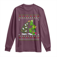 Christmas Snowman Squad Long Sleeve Shirt Funny Holiday Snowmen With Xmas Tree - Wonder Print Shop