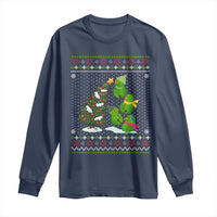 Christmas Snowman Squad Long Sleeve Shirt Funny Holiday Snowmen With Xmas Tree - Wonder Print Shop