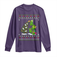 Christmas Snowman Squad Long Sleeve Shirt Funny Holiday Snowmen With Xmas Tree - Wonder Print Shop