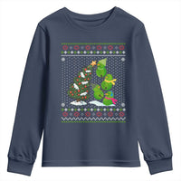 Christmas Snowman Squad Youth Sweatshirt Funny Holiday Snowmen With Xmas Tree - Wonder Print Shop