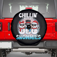 Christmas Snowman Spare Tire Cover Chillin With My Snowmies Christmas Snowman - Wonder Print Shop