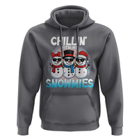 Christmas Snowman Hoodie Chillin With My Snowmies Christmas Snowman - Wonder Print Shop