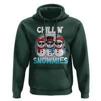 Christmas Snowman Hoodie Chillin With My Snowmies Christmas Snowman - Wonder Print Shop