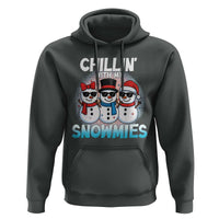 Christmas Snowman Hoodie Chillin With My Snowmies Christmas Snowman - Wonder Print Shop