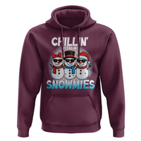 Christmas Snowman Hoodie Chillin With My Snowmies Christmas Snowman - Wonder Print Shop