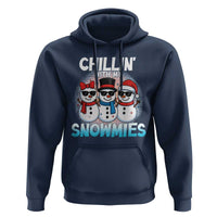 Christmas Snowman Hoodie Chillin With My Snowmies Christmas Snowman - Wonder Print Shop