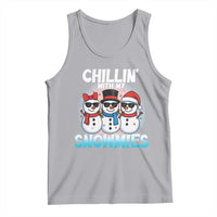 Christmas Snowman Tank Top Chillin With My Snowmies Christmas Snowman - Wonder Print Shop