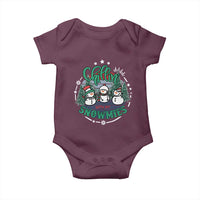 Christmas Snowman Baby Onesie Chillin With My Snowmies Cute Winter - Wonder Print Shop