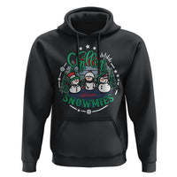 Christmas Snowman Hoodie Chillin With My Snowmies Cute Winter - Wonder Print Shop