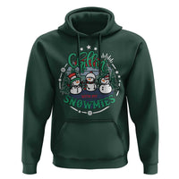 Christmas Snowman Hoodie Chillin With My Snowmies Cute Winter - Wonder Print Shop