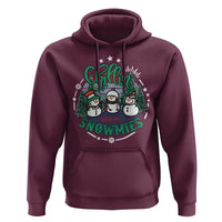 Christmas Snowman Hoodie Chillin With My Snowmies Cute Winter - Wonder Print Shop