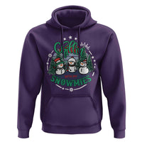 Christmas Snowman Hoodie Chillin With My Snowmies Cute Winter - Wonder Print Shop