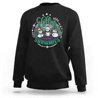 Christmas Snowman Sweatshirt Chillin With My Snowmies Cute Winter - Wonder Print Shop