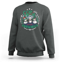 Christmas Snowman Sweatshirt Chillin With My Snowmies Cute Winter - Wonder Print Shop