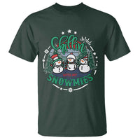 Christmas Snowman T Shirt Chillin With My Snowmies Cute Winter - Wonder Print Shop