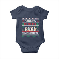 Christmas Snowman Baby Onesie Hanging With My Snowmies Merry Xmas - Wonder Print Shop