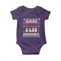 Christmas Snowman Baby Onesie Hanging With My Snowmies Merry Xmas - Wonder Print Shop