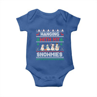 Christmas Snowman Baby Onesie Hanging With My Snowmies Merry Xmas - Wonder Print Shop