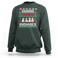 Christmas Snowman Sweatshirt Hanging With My Snowmies Merry Xmas - Wonder Print Shop
