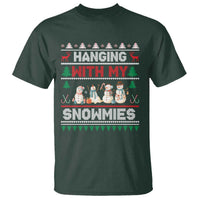 Christmas Snowman T Shirt Hanging With My Snowmies Merry Xmas - Wonder Print Shop