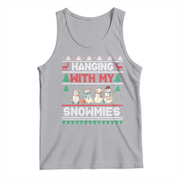 Christmas Snowman Tank Top Hanging With My Snowmies Merry Xmas - Wonder Print Shop