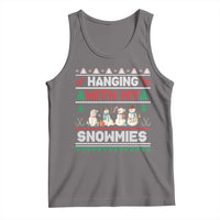 Christmas Snowman Tank Top Hanging With My Snowmies Merry Xmas - Wonder Print Shop