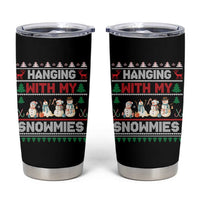 Christmas Snowman Tumbler Cup Hanging With My Snowmies Merry Xmas