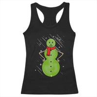 Christmas Snowman Racerback Tank Top Funny Angry Snowmen - Wonder Print Shop