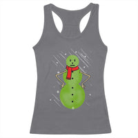 Christmas Snowman Racerback Tank Top Funny Angry Snowmen - Wonder Print Shop