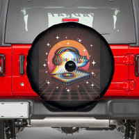 Halloween Ghost Spare Tire Cover Funny Trippy Vaporwave DJ Music Party - Wonder Print Shop