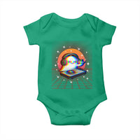 Halloween Ghost Baby Onesie Funny Trippy Vaporwave DJ Music Party - Wonder Print Shop