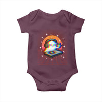 Halloween Ghost Baby Onesie Funny Trippy Vaporwave DJ Music Party - Wonder Print Shop
