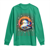 Halloween Ghost Long Sleeve Shirt Funny Trippy Vaporwave DJ Music Party - Wonder Print Shop