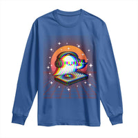 Halloween Ghost Long Sleeve Shirt Funny Trippy Vaporwave DJ Music Party - Wonder Print Shop
