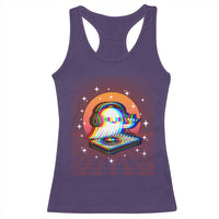 Halloween Ghost Racerback Tank Top Funny Trippy Vaporwave DJ Music Party - Wonder Print Shop