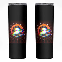 Halloween Ghost Skinny Tumbler Funny Trippy Vaporwave DJ Music Party