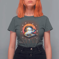 Halloween Ghost T Shirt For Women Funny Trippy Vaporwave DJ Music Party - Wonder Print Shop