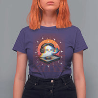 Halloween Ghost T Shirt For Women Funny Trippy Vaporwave DJ Music Party - Wonder Print Shop