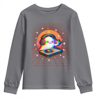 Halloween Ghost Youth Sweatshirt Funny Trippy Vaporwave DJ Music Party - Wonder Print Shop