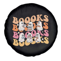 Bookish Ghost Halloween Spare Tire Cover Funny Book Lover And Spooky Squad - Wonder Print Shop