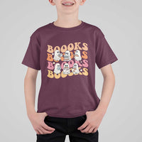 Bookish Ghost Halloween T Shirt For Kid Funny Book Lover And Spooky Squad - Wonder Print Shop