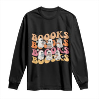 Bookish Ghost Halloween Long Sleeve Shirt Funny Book Lover And Spooky Squad - Wonder Print Shop