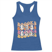 Bookish Ghost Halloween Racerback Tank Top Funny Book Lover And Spooky Squad - Wonder Print Shop