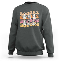 Bookish Ghost Halloween Sweatshirt Funny Book Lover And Spooky Squad - Wonder Print Shop