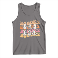 Bookish Ghost Halloween Tank Top Funny Book Lover And Spooky Squad - Wonder Print Shop