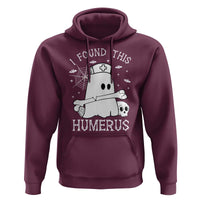 Cute Halloween Nurse I Found This Humerus Ghost Bone Pun Hoodie - Wonder Print Shop